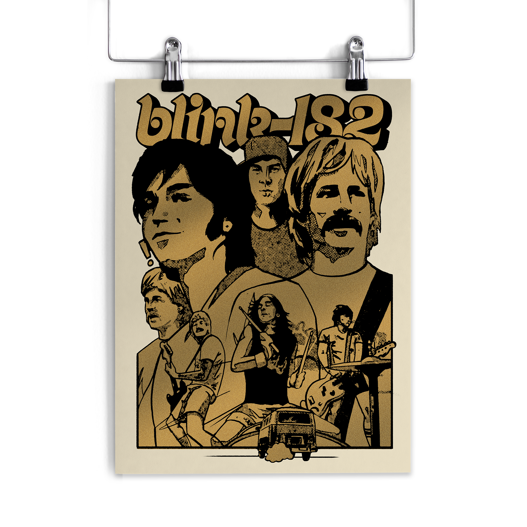 First Date Band Practice Gold Poster - blink-182 Official Store