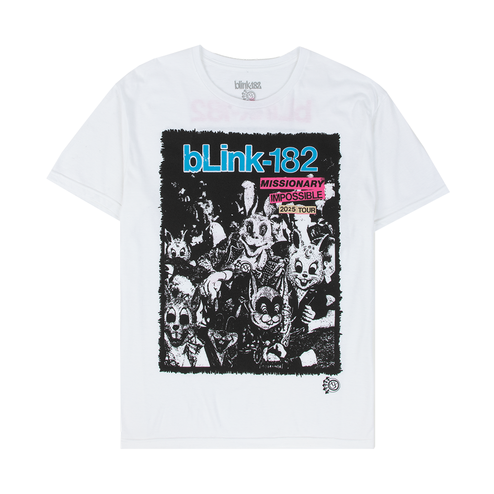 Missionary Impossible Tour White T-Shirt - blink-182 Official Store