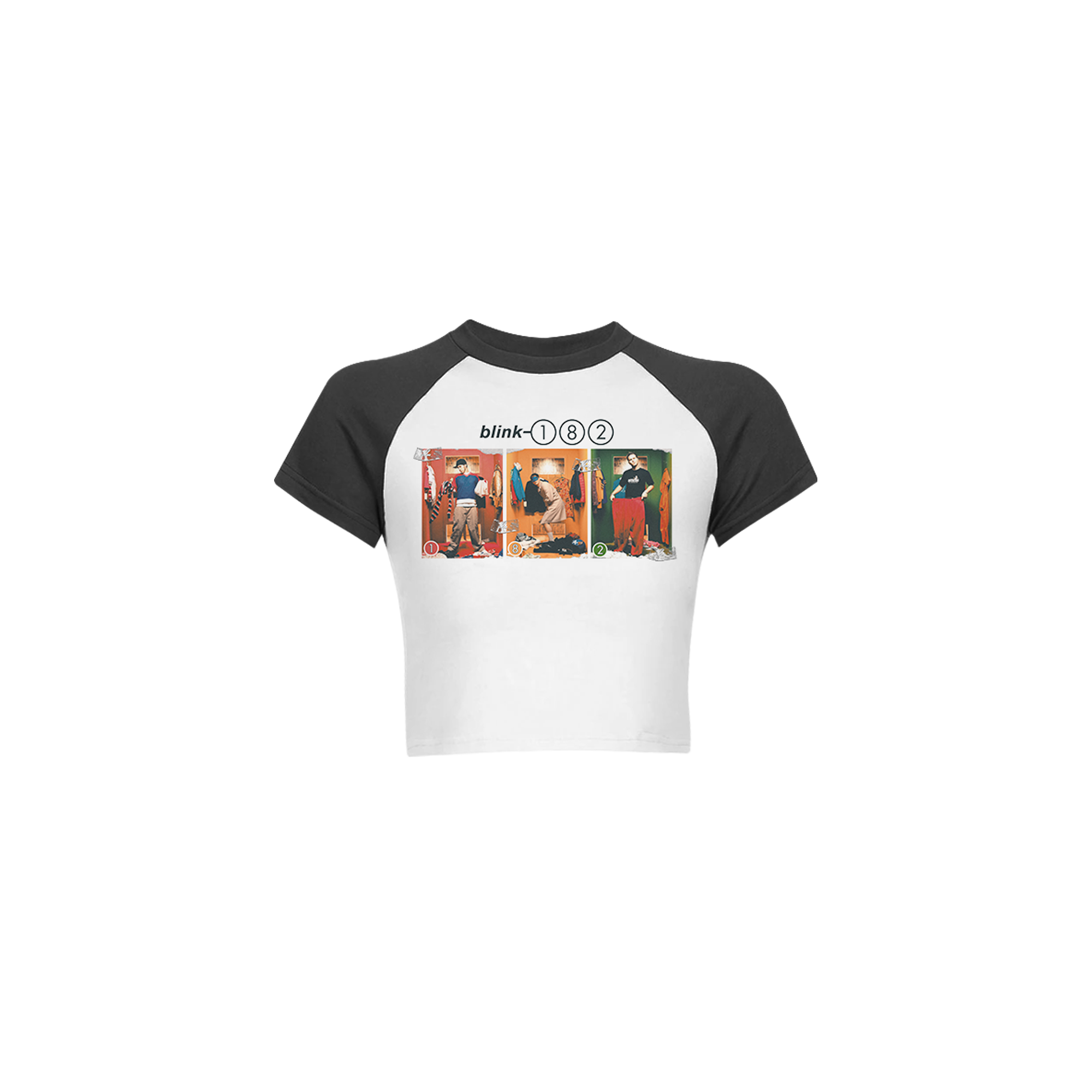 TOYPAJ Changing Room Raglan Baby Crop T-Shirt - blink-182 Official