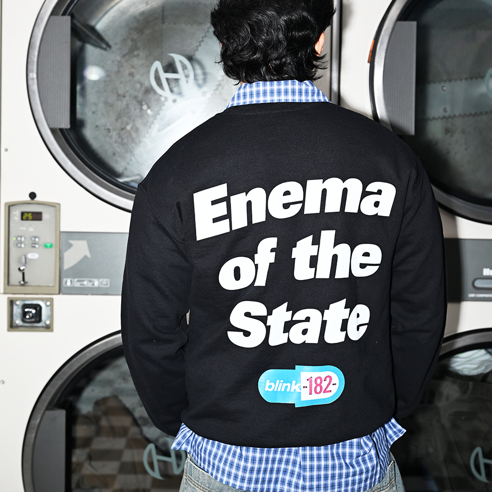 Enema of the State Black Crewneck Model 1
