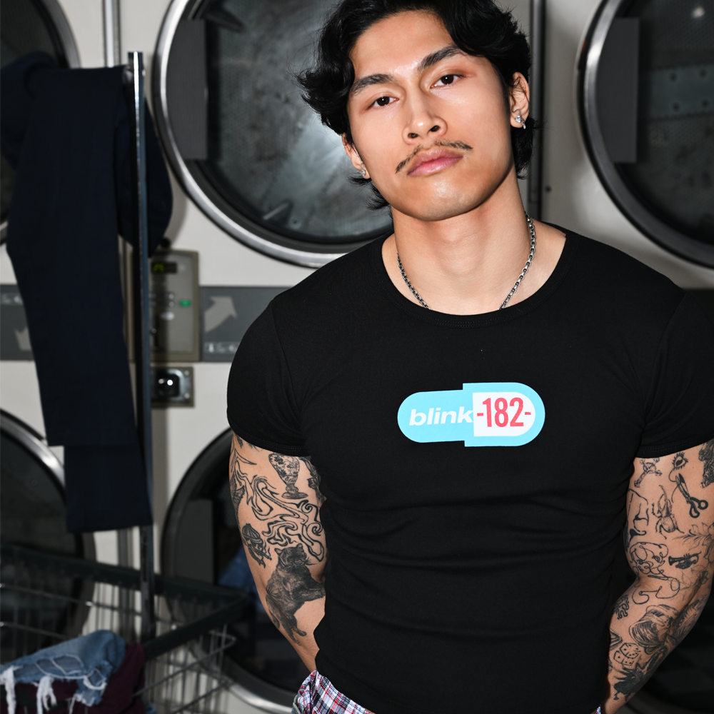 Enema of the State Logo Baby Tee Model 1