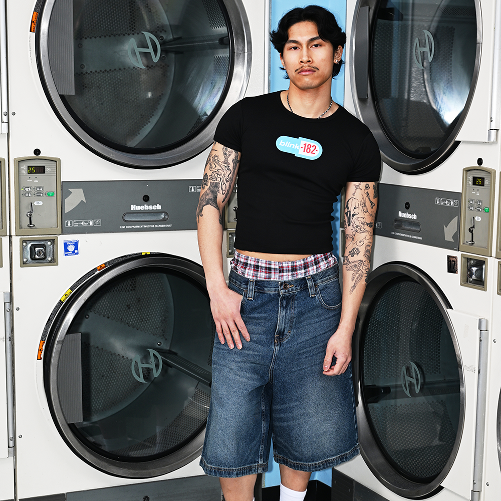 Enema of the State Logo Baby Tee Model 3