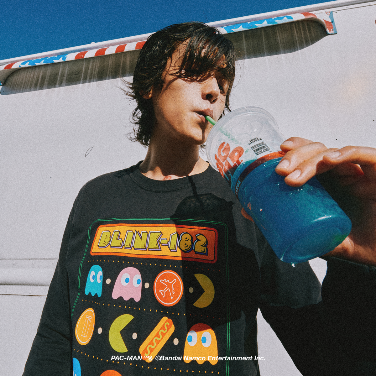 PAC-MAN x 7-Eleven x BLINK-182 Tri Collab Longsleeve T-Shirt