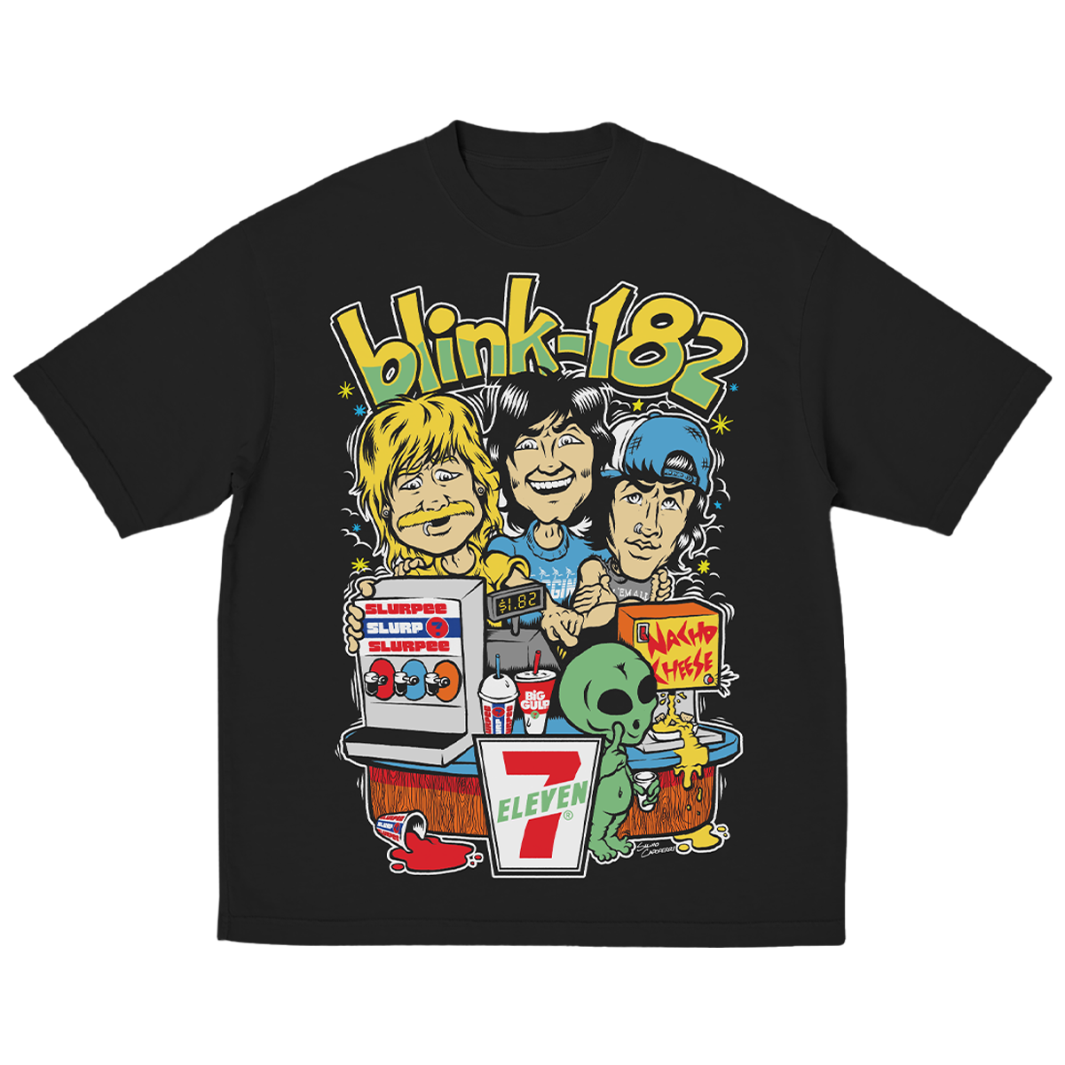 7-11 x BLINK-182 Take It To Eleven Illustrated T-Shirt