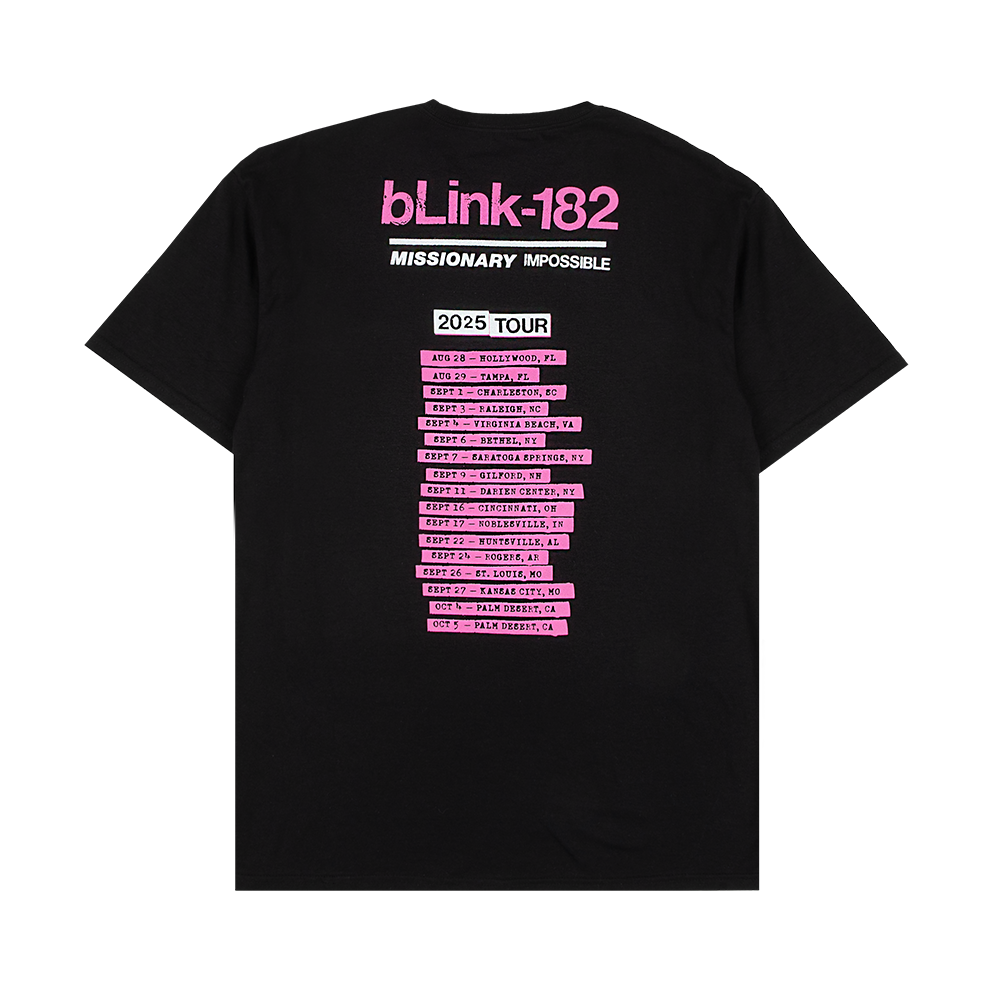 Missionary Impossible Tour Black T-Shirt Back