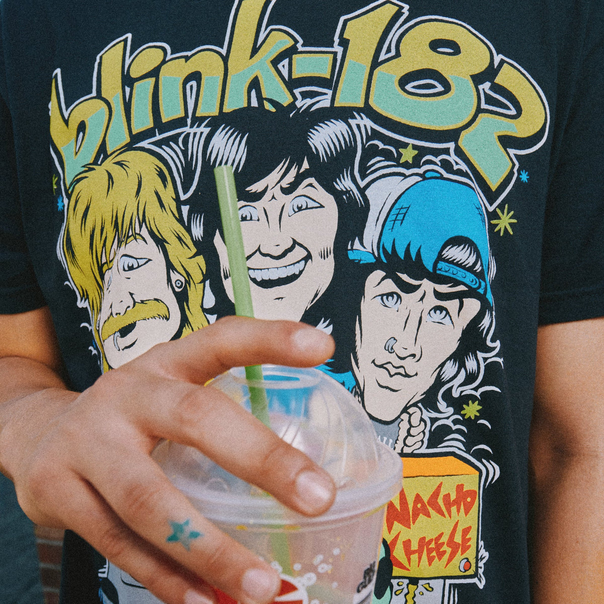 7-11 x BLINK-182 Take It To Eleven Illustrated Youth T-Shirt Detail