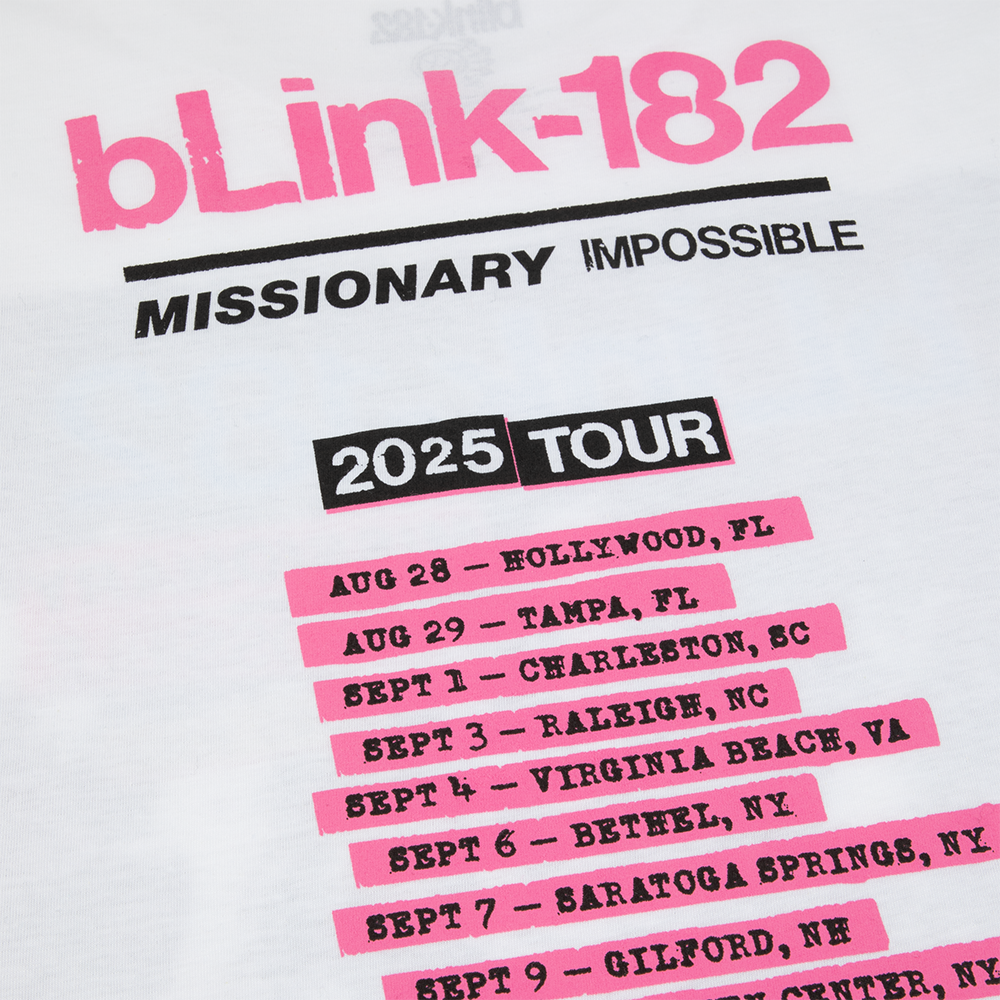 Missionary Impossible Tour White T-Shirt Detail