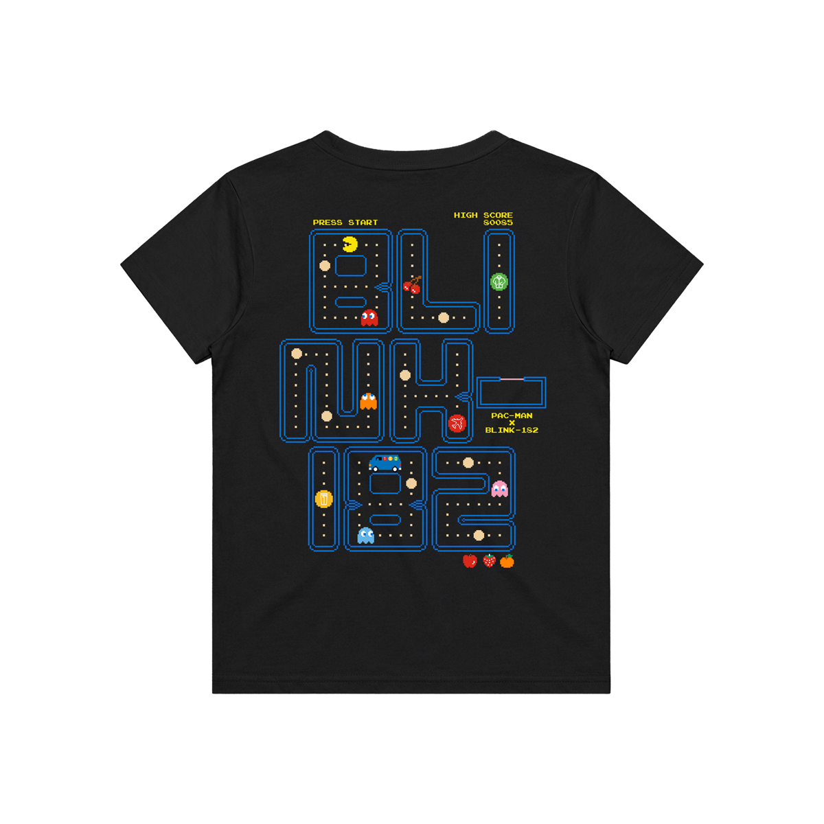 PAC-MAN x BLINK-182 Youth Maze t-shirt back