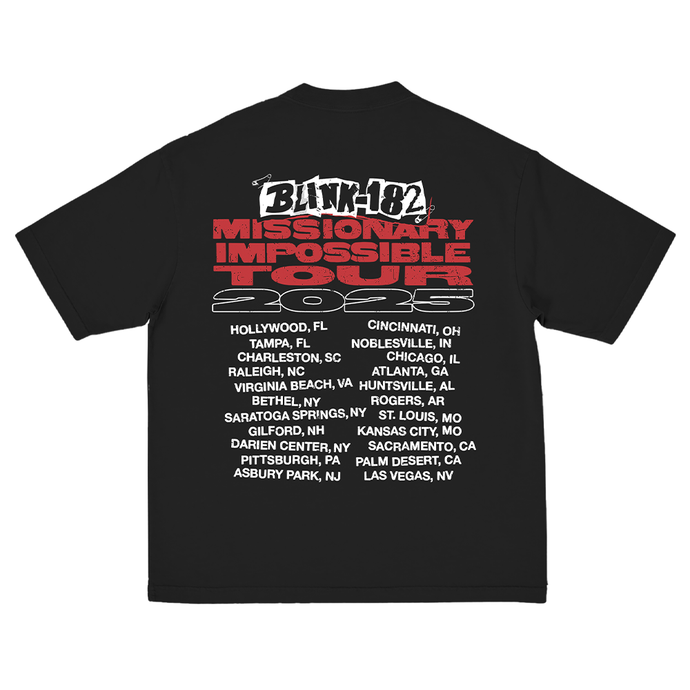 Characters 2025 Tour Tee Back