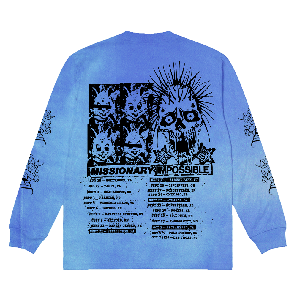 Missionary Impossible 2025 Tour Blue Longsleeve Back